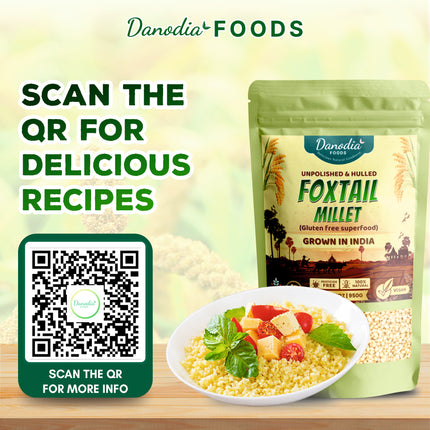 Organic Foxtail Millet, Unpolished & Gluten Free Whole Grain Millet 950g / 2lbs