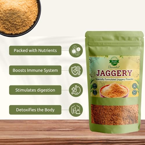 Organic Jaggery Powder 2lbs/950g, Non GMO, Chemical Free 100% Pure Sweetener
