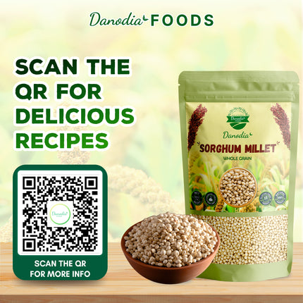 Organic White Sorghum Millet (Jowar/Jawar), Whole Grain 950g