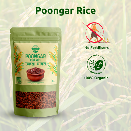 Poongar Red Rice, Traditional Low GI Healthy Rice 1kg
