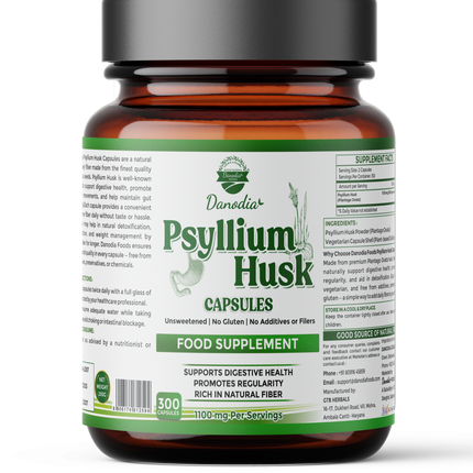 Danodia Foods Psyllium Husk Capsules - 300 Capsules