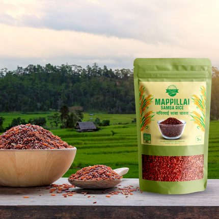 Mappillai Samba Rice (Red), Low GI Traditional Rice 1kg