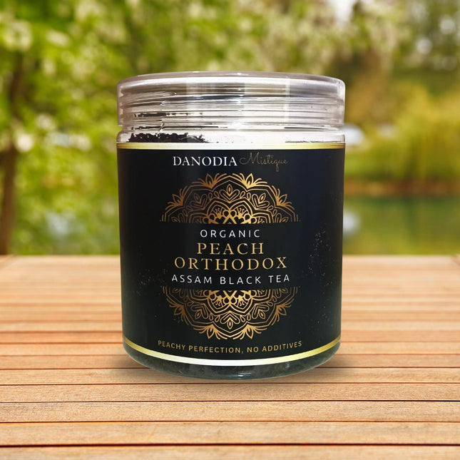 Organic Peach Orthodox Assam Black Tea, Peach Flavoured 100g