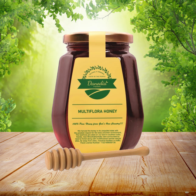 Organic Multiflora Raw Honey, Unprocessed & Purified