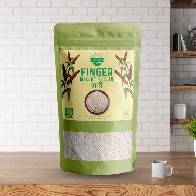 Organic Finger Millet Flour (ragi), Better Than Wheat Flour 1kg