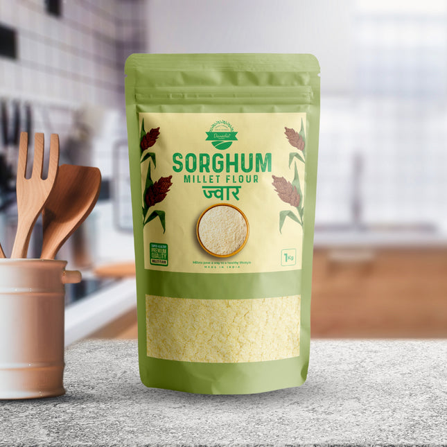 Organic Sorghum Flour (Jowar Atta), Low GI Millet Flour 1kg