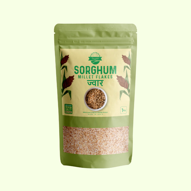 White Sorghum Flakes, Premium Breakfast Millet Flakes 1kg