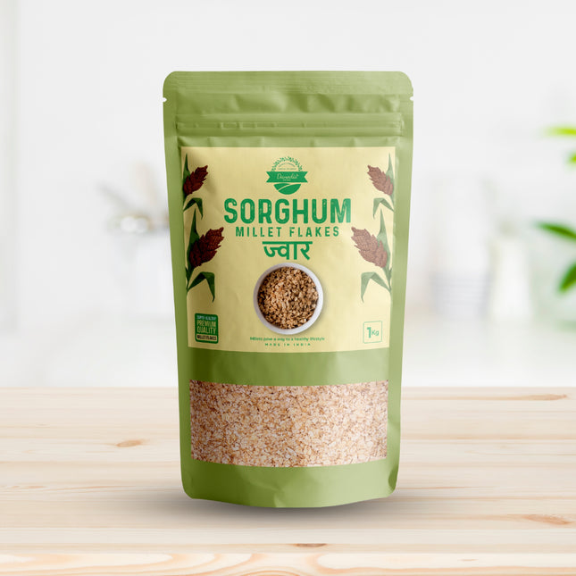 White Sorghum Flakes, Premium Breakfast Millet Flakes 1kg