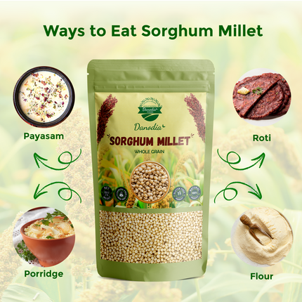 Organic White Sorghum Millet (Jowar/Jawar), Whole Grain 950g