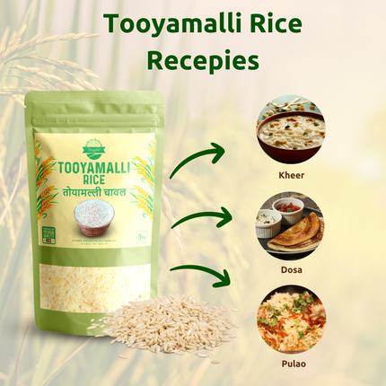 Organic Tooyamalli Rice, Low GI Traditional Rice 1kg