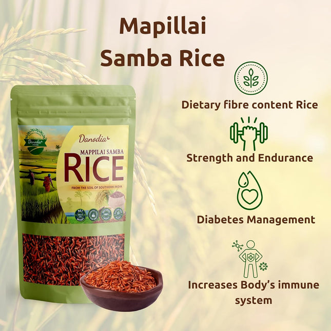 Mappillai Samba Rice (Red), Low GI Traditional Rice 950g