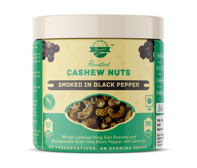 Roasted Cashew Black Pepper, Tossed with Virgin Olive Oil 250g