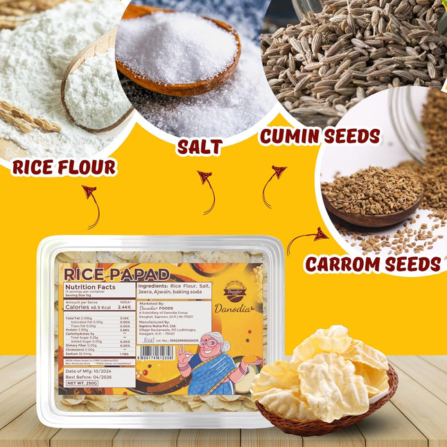 Danodia Foods Rice Papad - 250g