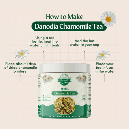 Danodia foods Organic Chamomile Tea || Best Organic Green Tea || Dried Chamomile