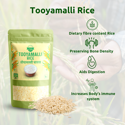 Organic Tooyamalli Rice, Low GI Traditional Rice 1kg