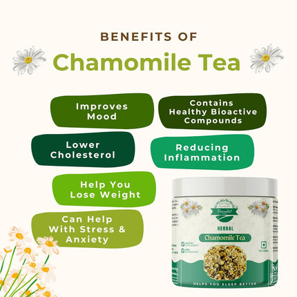 Danodia foods Organic Chamomile Tea || Best Organic Green Tea || Dried Chamomile