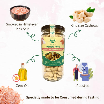Roasted Cashew Himalayan Pink Salt, Tossed with Virgin Olive Oil 200g
