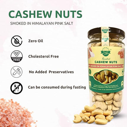 Roasted Cashew Himalayan Pink Salt, Tossed with Virgin Olive Oil 200g