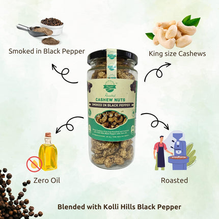 Roasted Cashew Black Pepper, Tossed with Virgin Olive Oil 200g