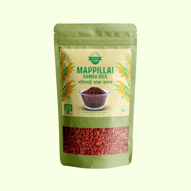 Mappillai Samba Rice (Red), Low GI Traditional Rice 1kg
