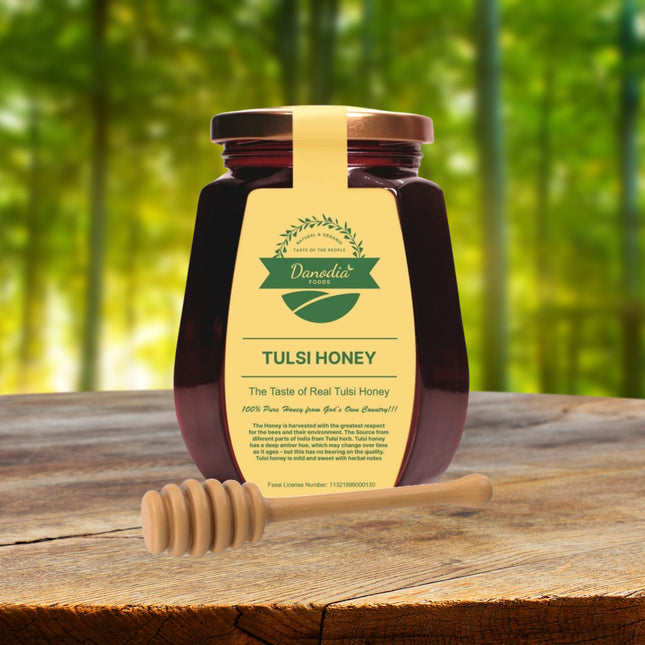 Organic Tulsi Honey, Raw & Unprocessed but Purified Honey