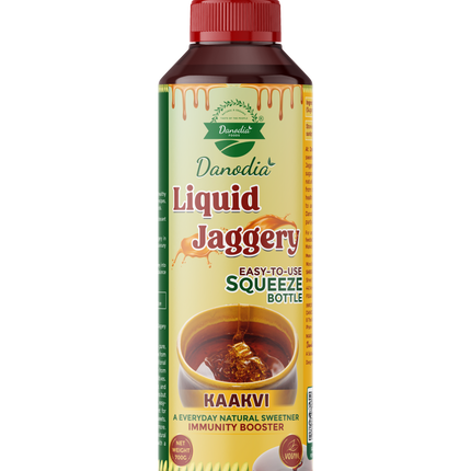 Danodia Foods LIQUID JAGGERY SYRUP (700g/1.54 lb) | Natural Sweetener from Sugarcane | No Preservatives | Rich in Minerals | Alternative to Refined Sugar