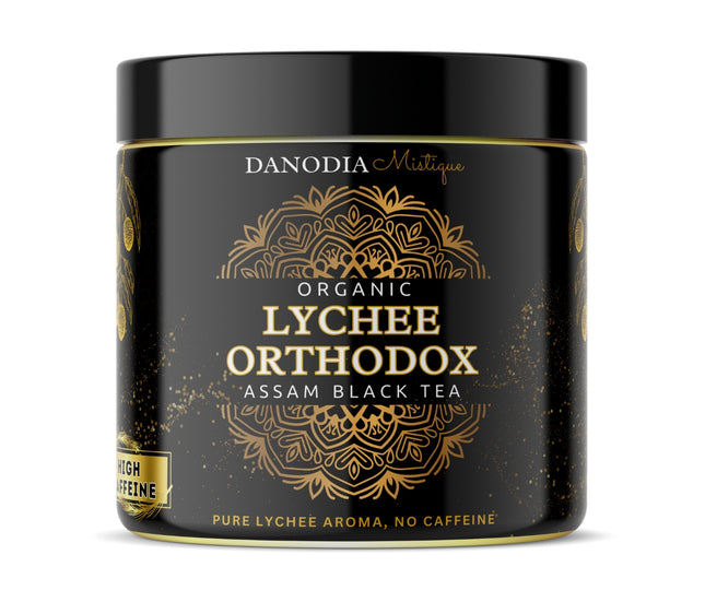 Organic Lychee Orthodox Assam Black Tea, Lychee Flavoured 100g