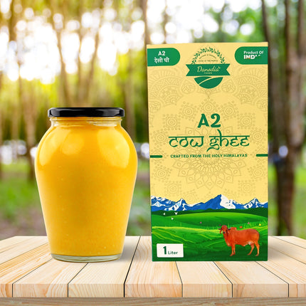 Organic Himalayan Pure A2 Desi Cow Ghee, High Omega-3