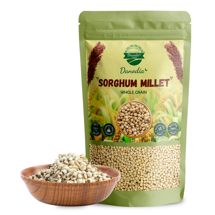 Organic White Sorghum Millet (Jowar/Jawar), Whole Grain 950g