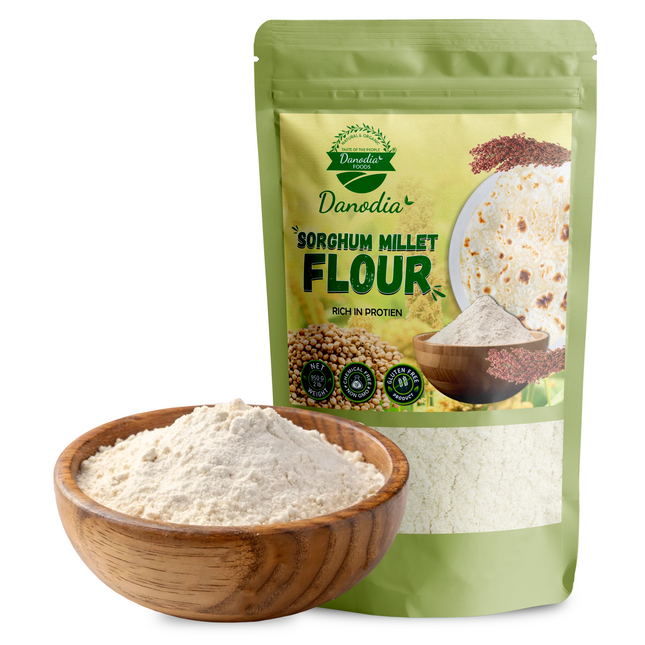Organic Sorghum Millet (Jowar) Flour 2lbs/950g, Gluten Free Low GI Healthy Flour
