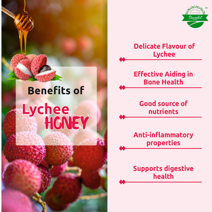 Organic Litchi Honey, Pure & Unprocessed but Purified Honey